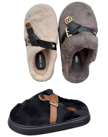 Pantuflas De Mujer Colores Surtidos x 12 Pares. Talla: 36 - 41