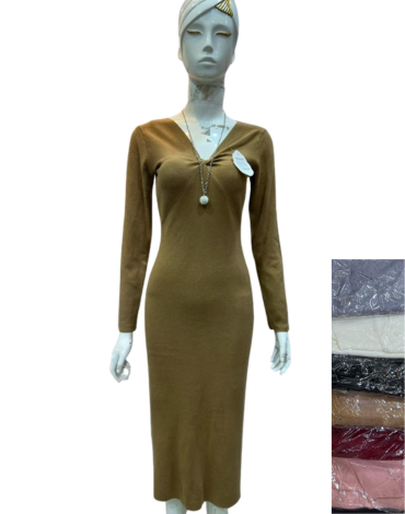 Vestido Largo de Mujer Colores Surtidos x 6 Unds.Talla: Standar