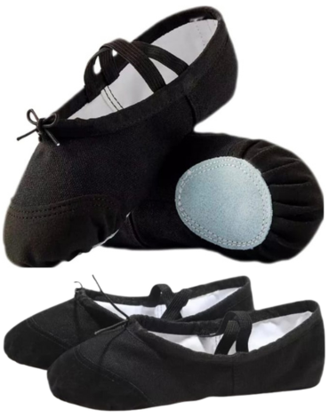 Zapatillas de Ballet Punta Lona y Gamuza (Elegir Talla) x 10 Pares. Talla: 24 al 39