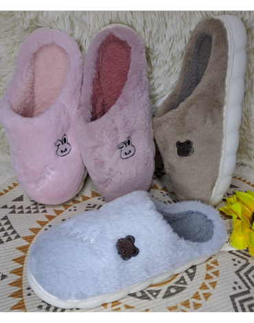 Pantufla Unisex Colores Surtidos x 24 Unds. Tallas : 38 a la 45