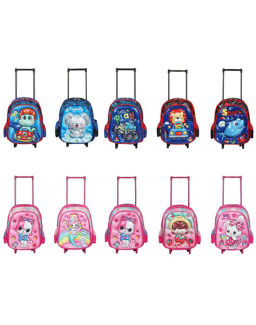 Mochila Escolar Diseños Surtidos x 4 Unds. Medida: 32 x 25 cm aprox.