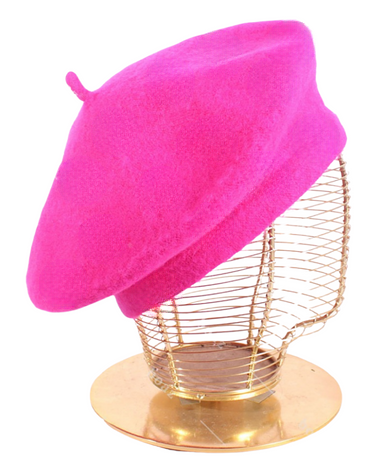 Boinas de Lana Dama Color Único x 6 Unds.Medidas:10 cm alto x 28 cm ancho