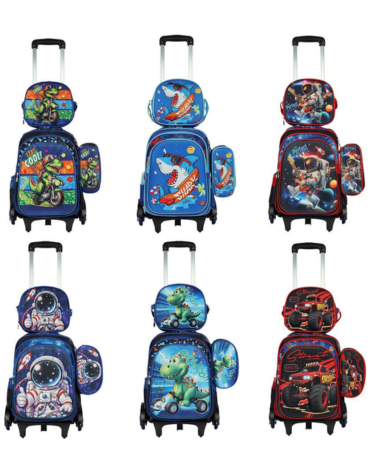 Mochila Escolar Diseños Surtidos x 4 Unds. Medida: 40 x 32 cm aprox.