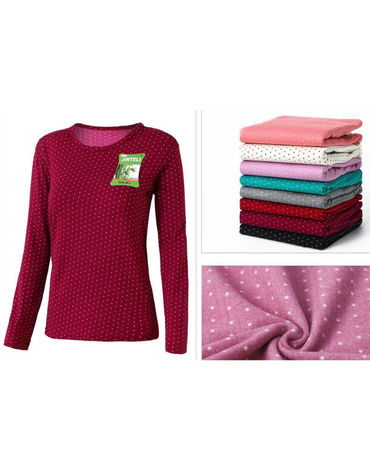 Camiseta Bambú de Mujer con Polar x 12 Unds. Tallas: M-L / XL-XXL
