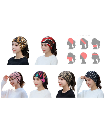 Bandanas Plush de Mujer Modelos Surtidos x 12 Unds. Medida: 25 x 34 cm aprox.