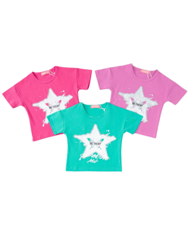 Polera Niña Colores Surtidos x 15 Unds. Talla: 4 a 12 años.