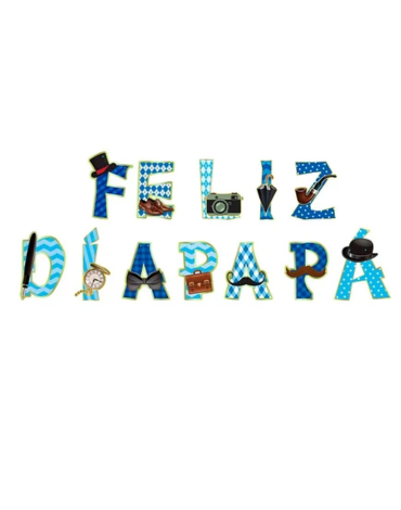 Guirnalda Día del Padre x 6 Unds. Medidas: 3 mt aprox