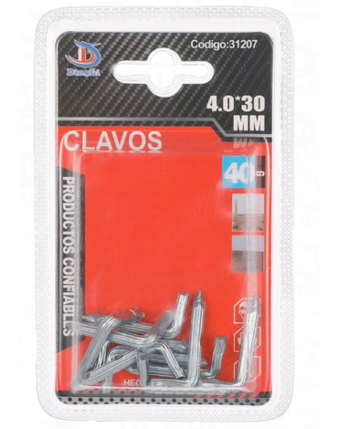Clavos .Medidas: 4.0x30mm 40g : x 12 Set.