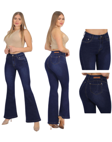 Jeans Flare de Dama Elasticado x 12 Unds.Tallas: 36 a la 46