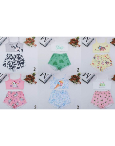 Pijama de Mujer Poliéster Colores Surtidos x 12 Unds. Talla: M / L - XL / XXL