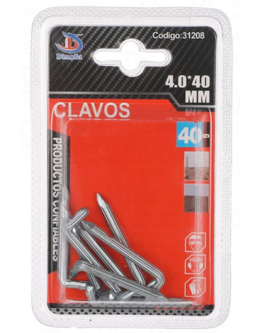 Clavos .Medidas: 4.0x40mm 40g : x 12 Set.