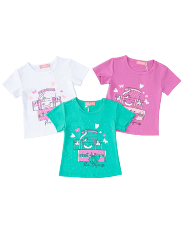 Polera Niña Colores Surtidos x 15 Unds. Talla: 4 a 12 años.