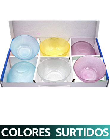 3 Set de Pocillo para Postre.Medida: 12 x 5 cm aprox (1 Set Trae 4 PCS )
