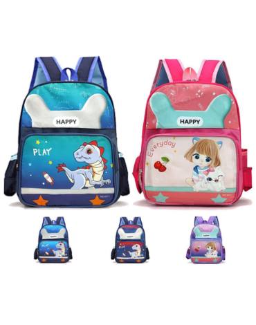 Mochila Escolar Diseños Surtidos x 6 Unds. Medida: 31 x 26 cm aprox.