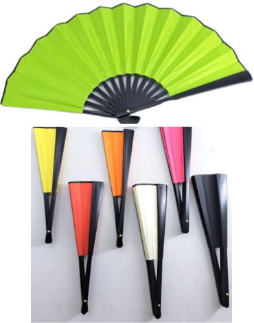 Abanico Plegable Colores Surtidos x 12 Unds.