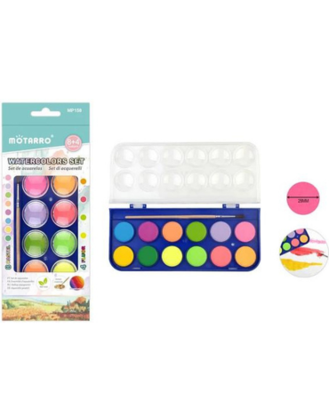 12 Set de Pinturas de Acuarela (1 Set Trae: 12 Colores)