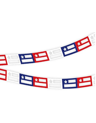 Guirnalda de Papel Fiestas Patrias x 12 Unds. Medidas: 2 Metros aprox.