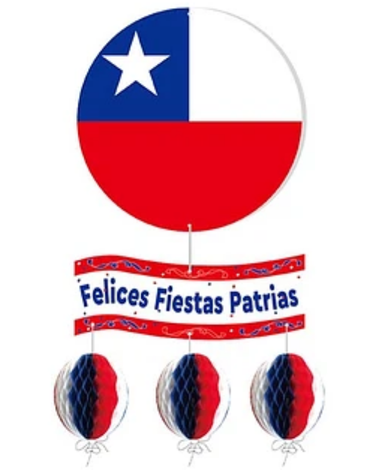 Colgante de Fiestas Patrias x 12 Unds. Medida: 25*70 cm Aprox.