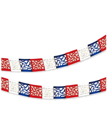 Guirnalda de Papel Fiestas Patrias x 12 Unds. Medidas: 2 Metros aprox.