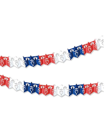 Guirnalda de Papel Fiestas Patrias x 12 Unds. Medidas: 2 Metros Aprox