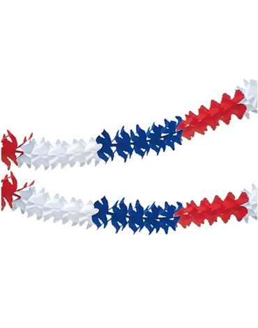 Guirnalda de Papel Fiestas Patrias x 12 Unds. Medidas: 2 Metros Aprox.