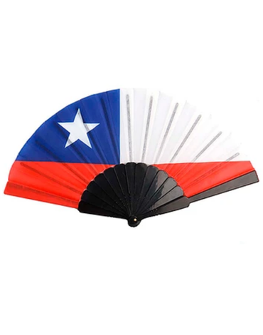 Abanico Bandera Chile x 12 Unds. Medida: 23 cm Aprox.