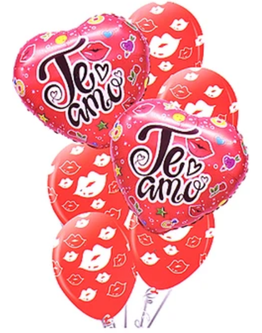 6 Set de Globos de Latex Te Amo (1 Set Trae 7 PCS )