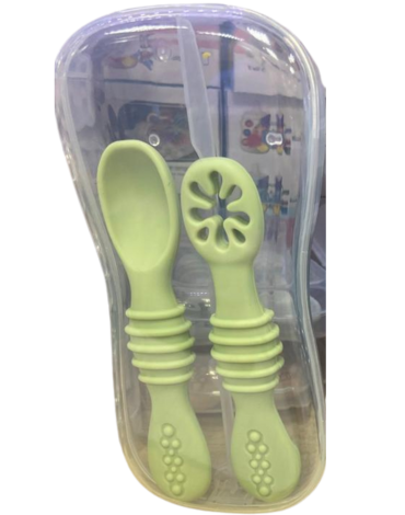 4 Set de Cucharas para Bebe Colores Surtidos (1 Set Trae: 2 PCS)