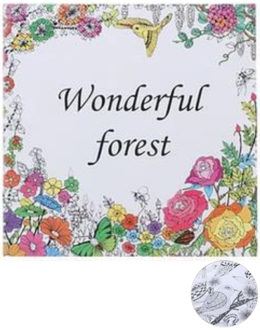 Libro Mándala para Pintar Wonderful Forest 24 Pág x 10 Unds. Medidas: 25 x 25 cm aprox
