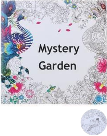 Libro Mándala para Pintar Mystery Garden 96 Pág x 10 Unds. Medidas: 25 x 25 cm aprox