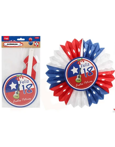 Guirnalda con Detalle "Feliz 18" x 12 Unds. Medida: 30 cm aprox.