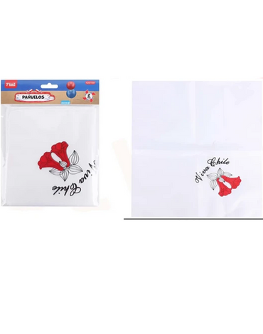 12 Set Pañuelo de Cueca (1 Set Trae 2 PCS) Medida: 35 x 35 cm aprox