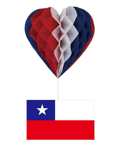 Colgante de Papel Fiestas Patrias x 6 Unds. Medidas: 50 cm aprox.