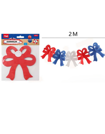 Guirnalda Lazo Fiestas Patrias x 12 Unds. Medidas: 2 mt aprox