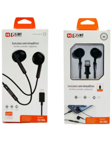 Audífonos para Iphone con Cable de Goma x 6 Unds.