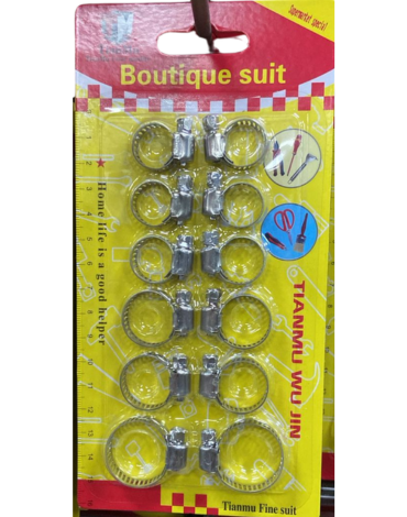 12 Set de Abrazadera de Fijación (1 Set trae: 12 PCS)