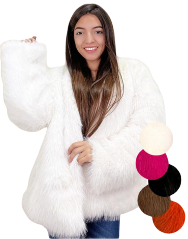 Abrigo de Piel para Dama x 15 Unds.Talla: S / M - L /XL