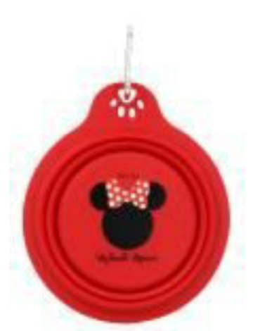 Plato para Mascotas Pegable de Minnie x 3 Unds. Medida: 14 x 14 cm aprox.