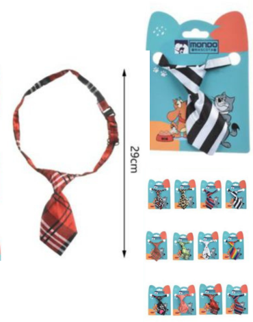 Collar Corbata para Mascotas x 12 Unds. Medidas: 29 cm aprox.