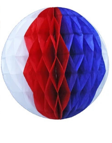 Adorno Colgante Pelota Fiestas Patrias x 12 Unds. Medida: 25 cm aprox.