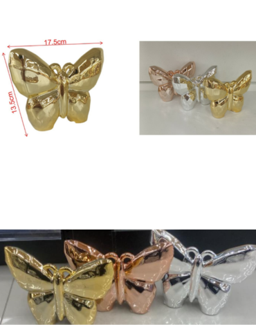 Adorno Decorativa Mariposa Colores Surtidos x 4 Unds.Medida: 17.5 x 13.5 cm aprox.