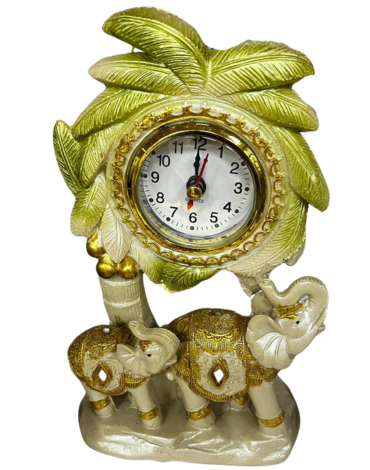 Adorno Elefante con Reloj x 4 Unds.