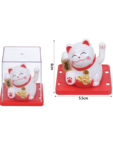Adorno Gato De La Suerte Blanco x 4 Unds.Medida: 5 x 5 x 6 cm aprox.