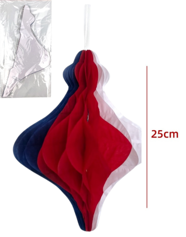 Colgante Tricolor Acordeón x 12 Unds. Medida: 25 cm aprox.