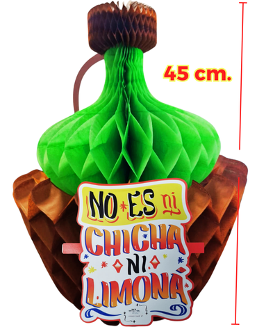 Adorno Colgante Garrafa con Frase para Armar x 4 Unds.
