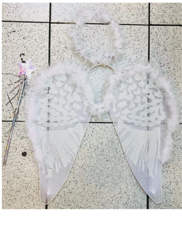 6 Set de Alas Grandes con Pluma .(1 Set Trae: 3 PCS)