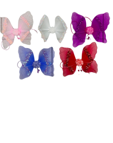 Alas Mariposas para Bebe con Brillo  Colores Surtidos x 12 Unds.