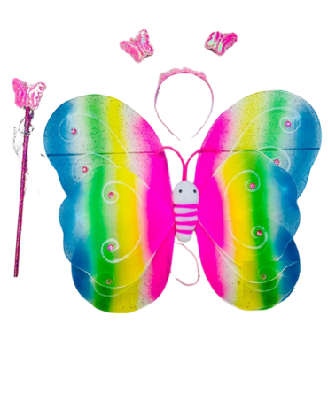12 Set de Alas Multicolor 3D(1 Set Trae: 3 PCS)