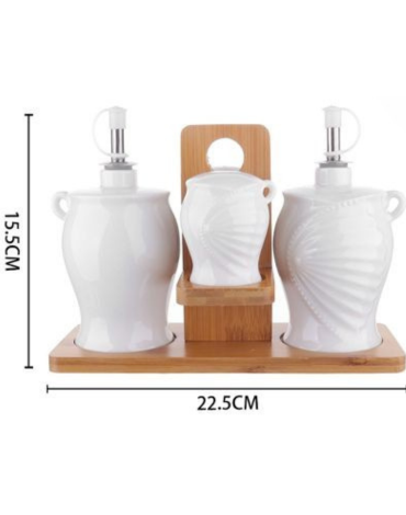 4 Set  de Alcuza de Cerámica. Medida: 15.5 x 22.5  cm aprox(1 Set Trae: 4 PCS)