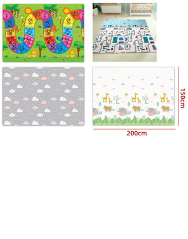 Alfombra para Bebe con Diseños x 2 Unds.Medida : 150 x 200 x 0.5cm aprox .